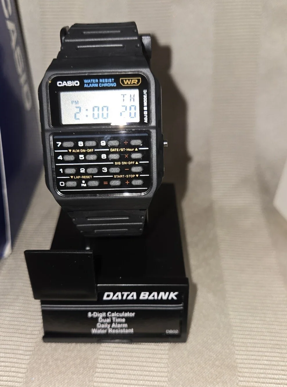 Casio Black Digital Data Bank Calculator Watch